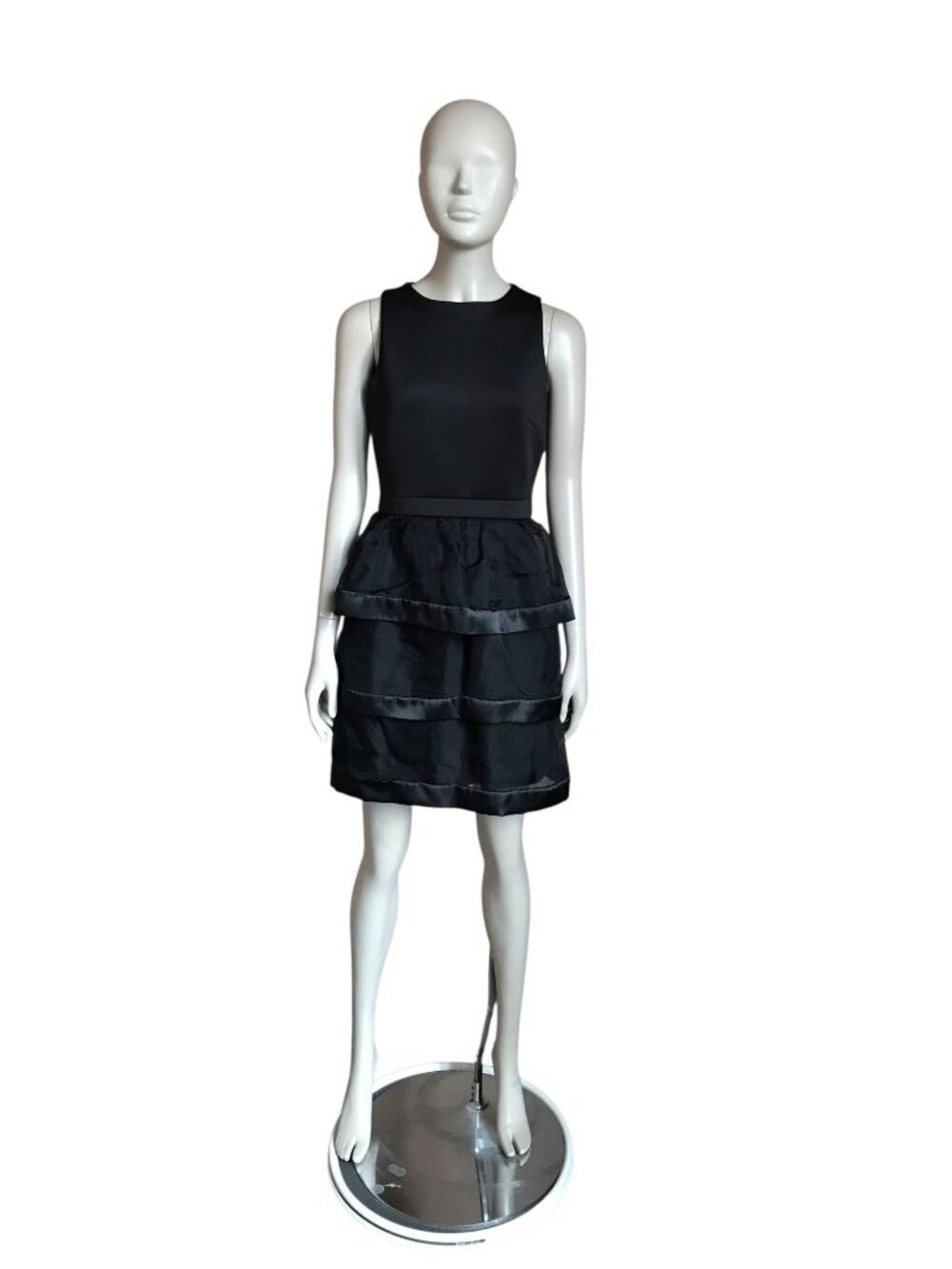 Taylor Black Tiered Detail Dress